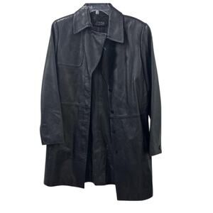 Dana Buchman Lambskin Leather Trench – Hailey Bieber Vibes – Size 14
